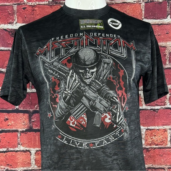 Affliction Men's Short Sleeve Skull Graphic T-shirt- Size: L/XL/3XL - NWT - Picture 2 of 11
